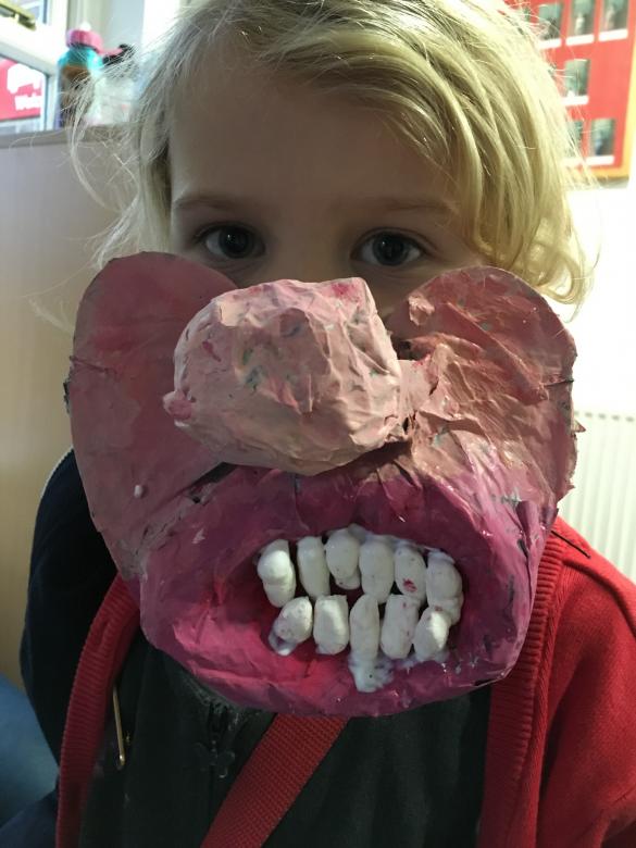 Girl with mask